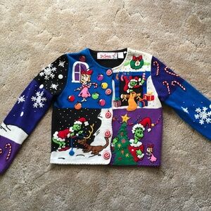 RARE Vintage Michael Simon Dr. Seuss Grinch Sweater